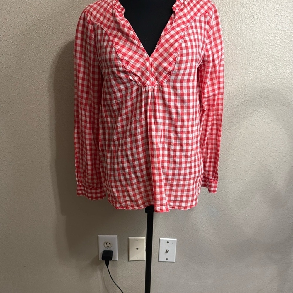 Holding Horses Red and White Checkered Top - Picture 4 of 10